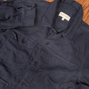 Alex Mill Garment Dyed Work Jacket Men's L Dark Navy Barn Chore Blazer Recycled